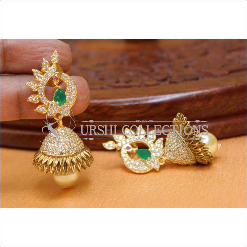 Designer CZ Peacock Earrings Set UC-NEW2236 - Multy - Earrings