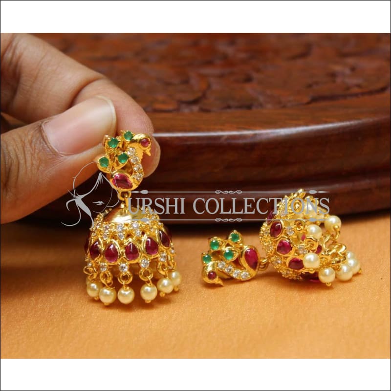 Designer CZ Peacock Earrings Set UC-NEW2269 - Multy - Earrings