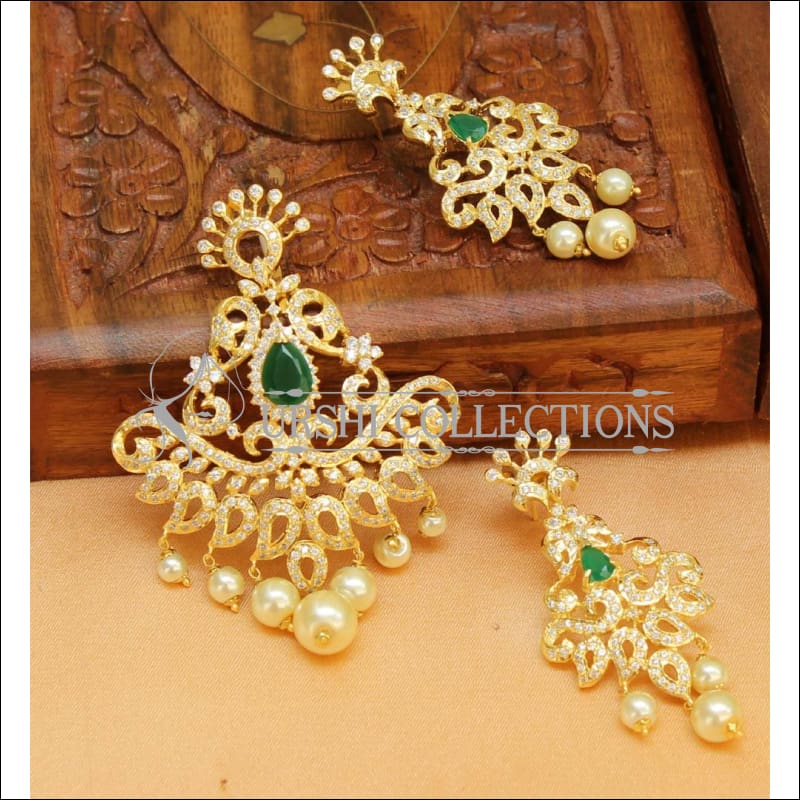 Designer CZ Peacock Pendant Set UC-NEW1852 - Pendant Set