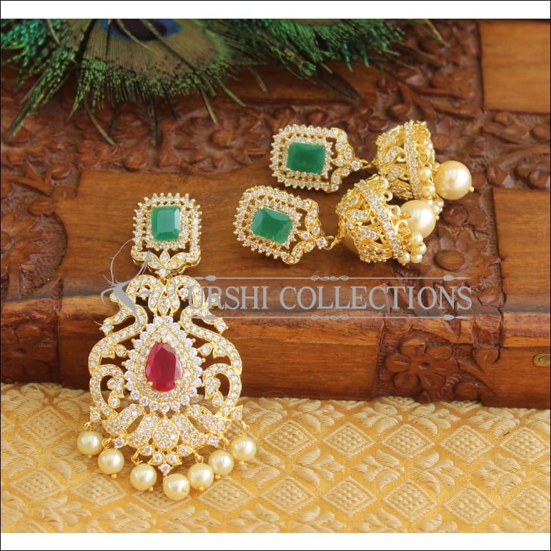 Designer CZ Pendant set M536 - Pendant Set