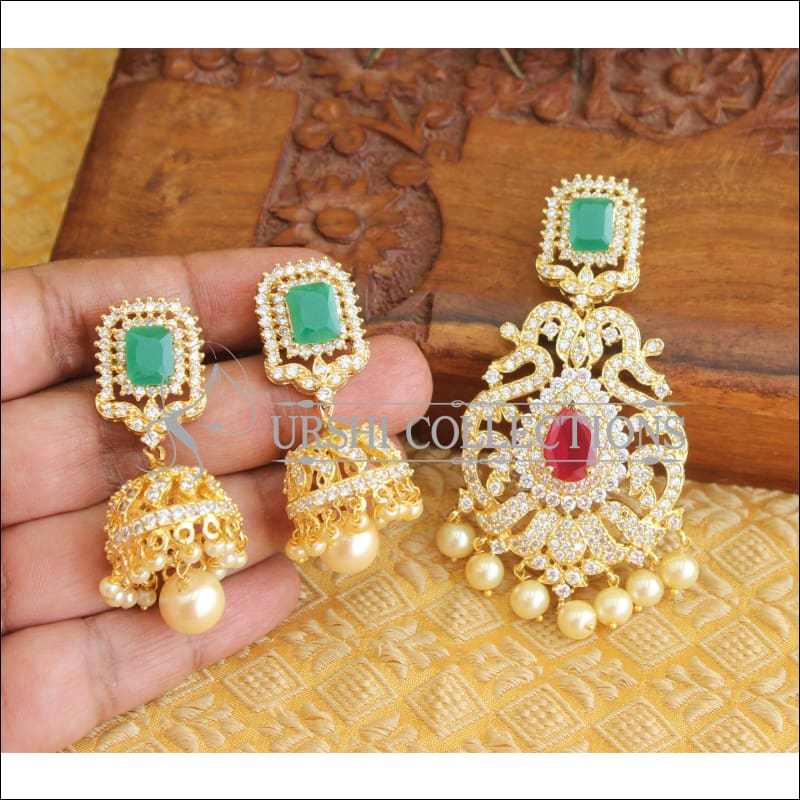 Designer CZ Pendant set M536 - Pendant Set