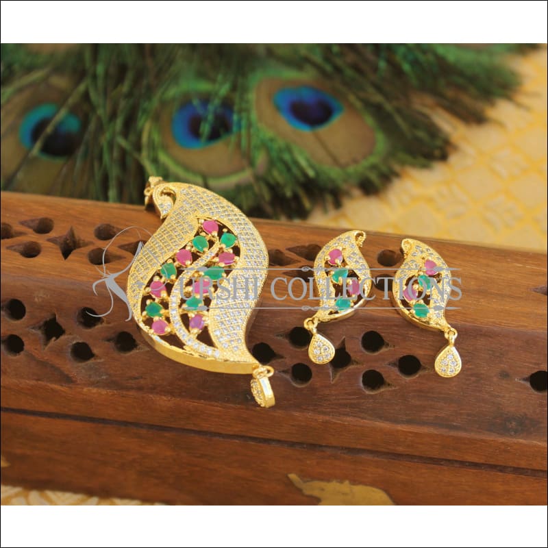 Designer CZ Pendant set M539 - MULTY - Pendant Set