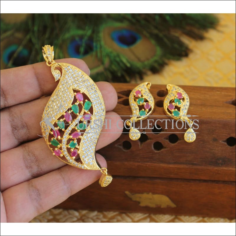 Designer CZ Pendant set M539 - Pendant Set