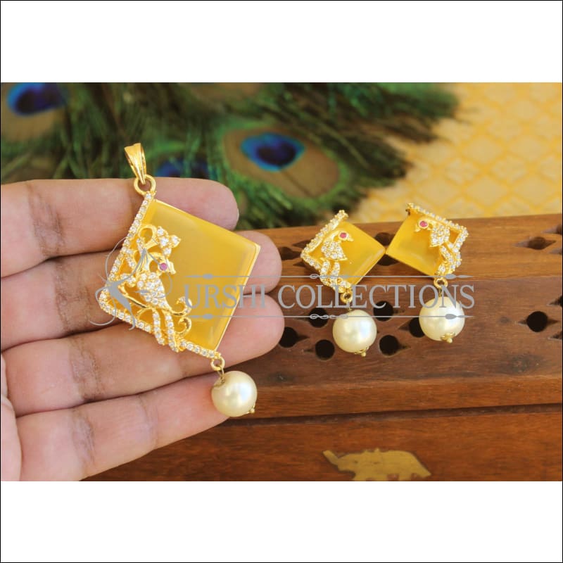 Designer CZ Pendant set M547 - Pendant Set