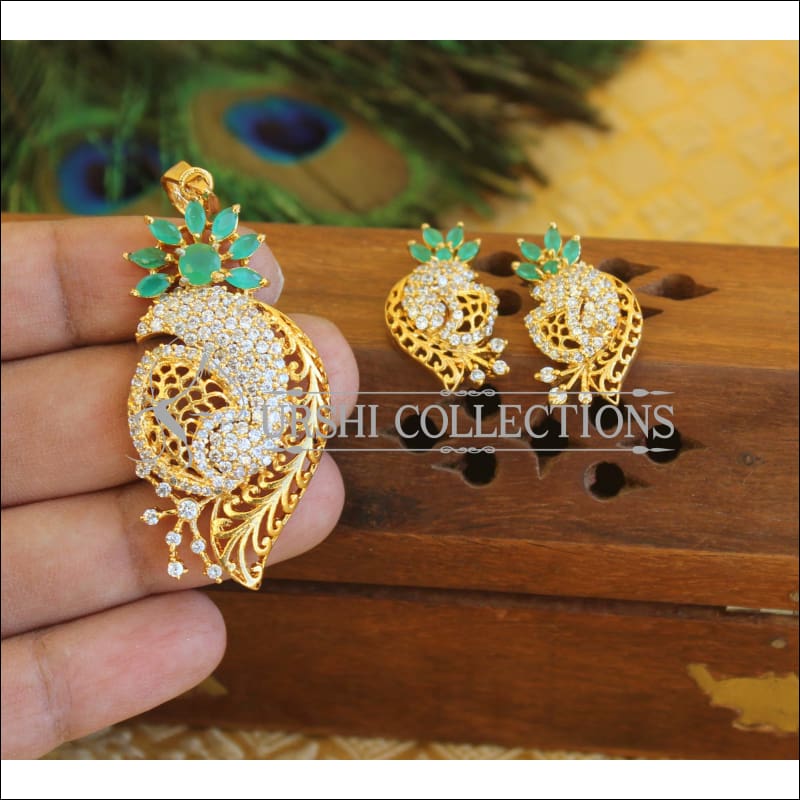 Designer CZ Pendant set M549 - Pendant Set