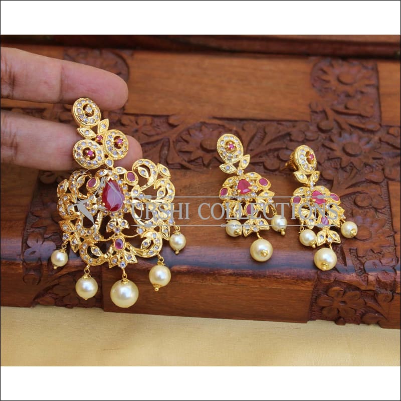 DESIGNER CZ PENDANT SET UC-NEW3062 - Pendant Set