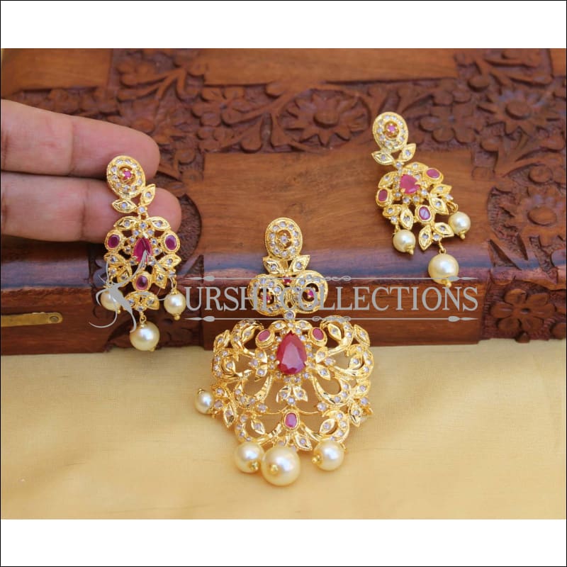 DESIGNER CZ PENDANT SET UC-NEW3062 - Pendant Set