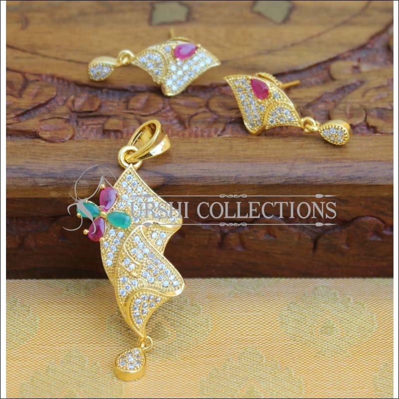 DESIGNER CZ PENDANT SET UC-NEW3161 - Muilt - Pendant Set