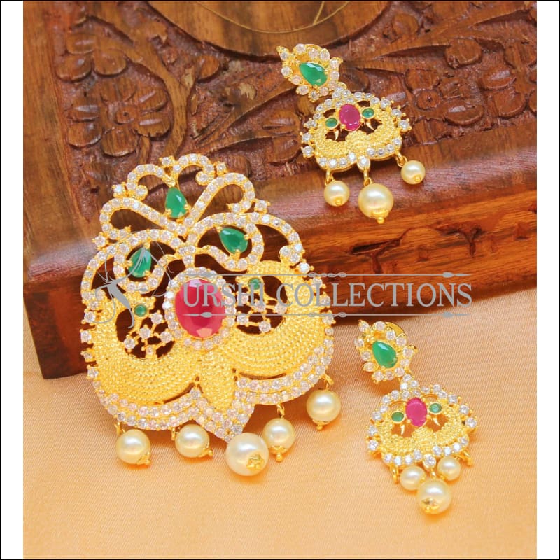 Designer CZ Pendant Set UC-NEW895 - Multi - Pendant Set