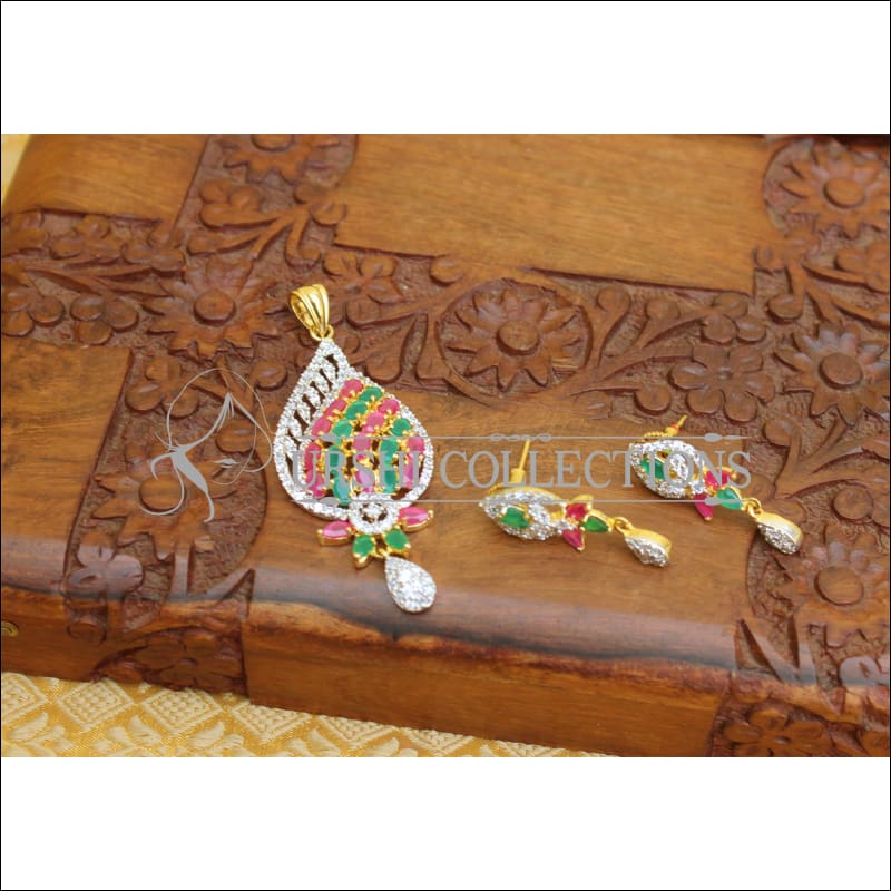 DESIGNER CZ PENDANT SET UTV379 - Pendant Set