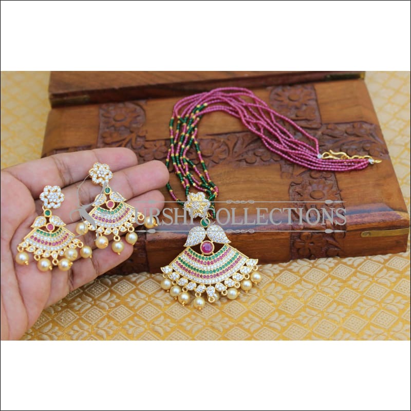 DESIGNER CZ PENDANT SET UTV517 - Pendant Set