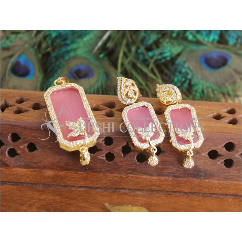 Designer CZ Stone pendant set M581 - Pendant Set