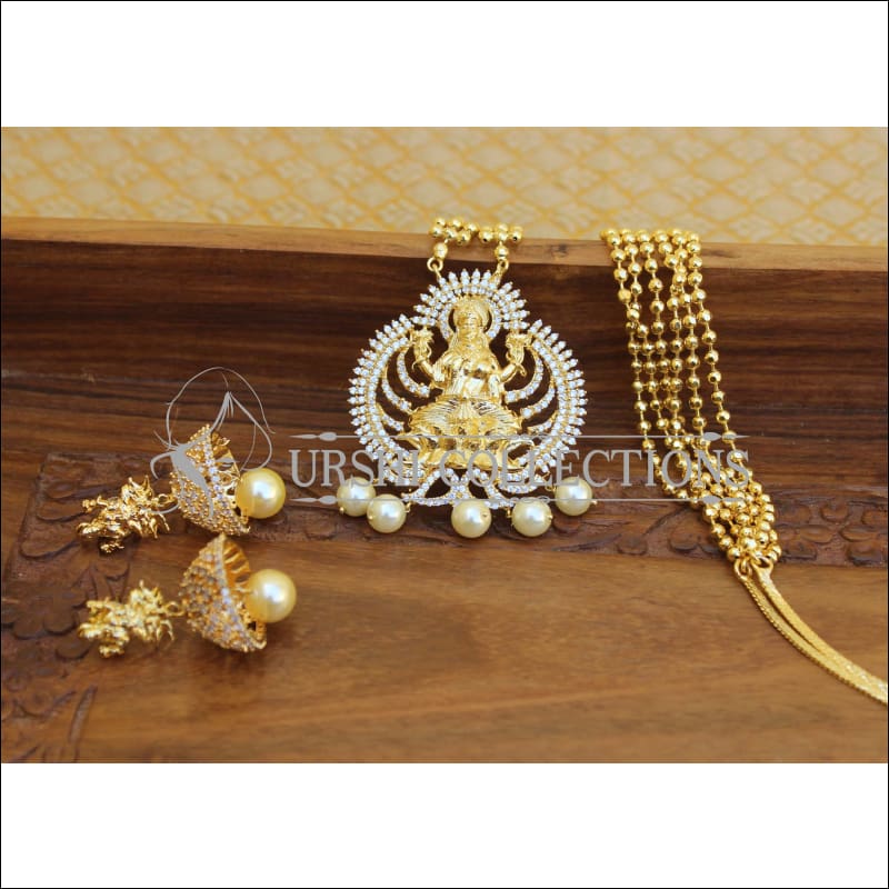 DESIGNER CZ TEMPLE NECKLACE SET UTV255 - Necklace Set