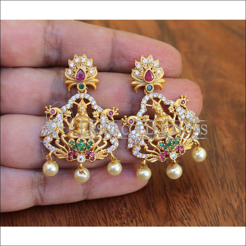 DESIGNER CZ TEMPLE NECKLACE SET UTV265 - Necklace Set