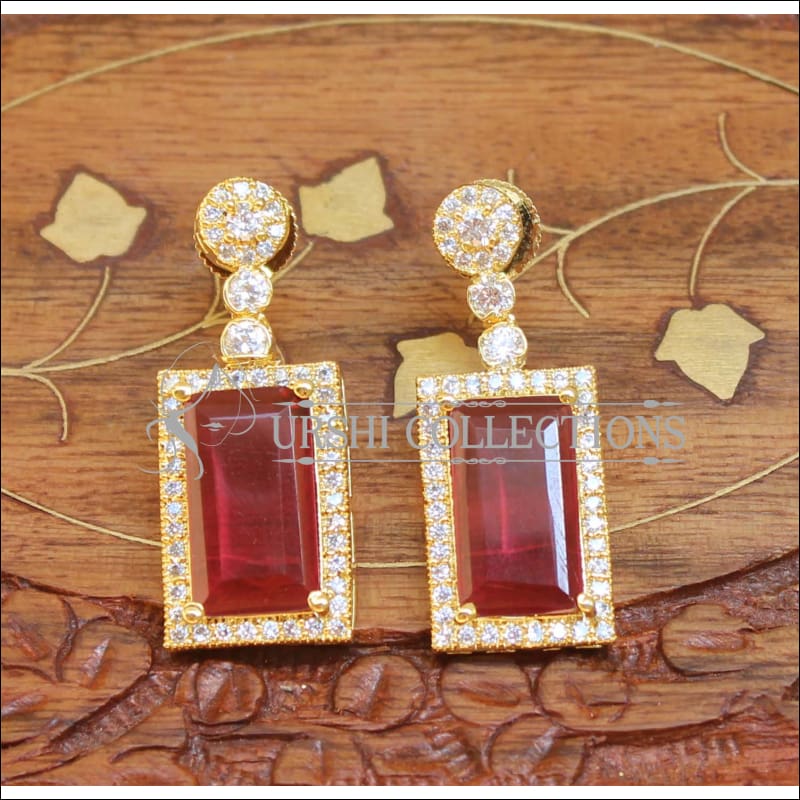 Designer Earrings Set UC-NEW670 - Red - Earrings