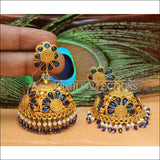 Designer Geru Polish Earrings Set UC-NEW1114 - Blue - Earrings