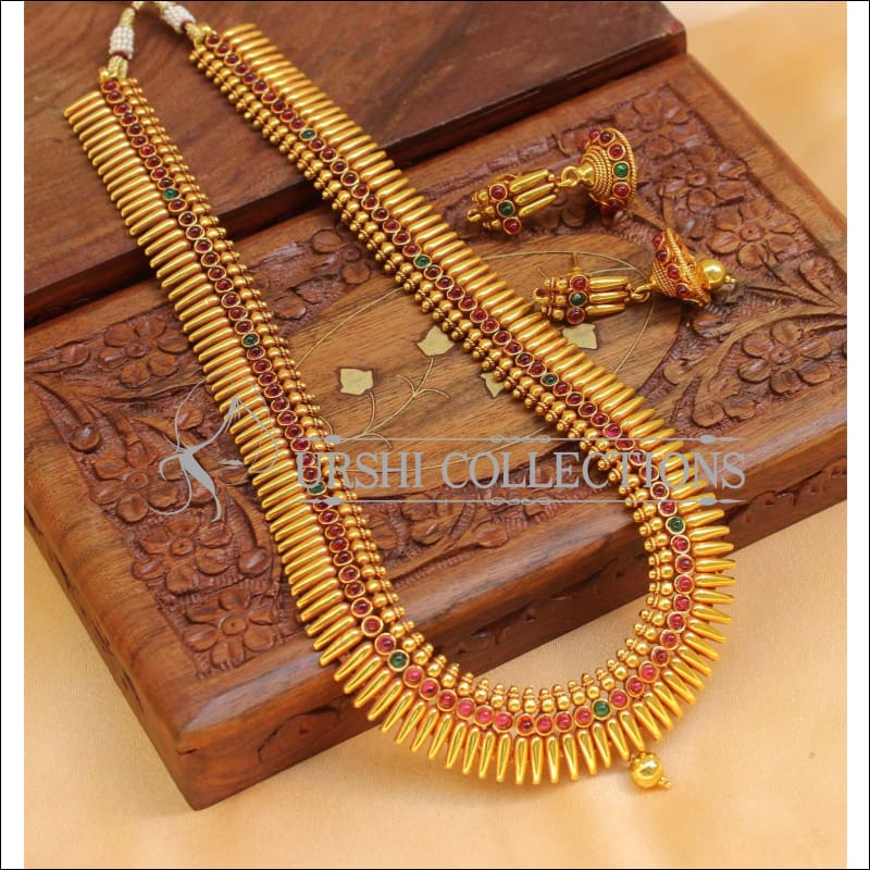 Designer Geru Polish Long Necklace Set UC-NEW2170 - Multy - Necklace Set