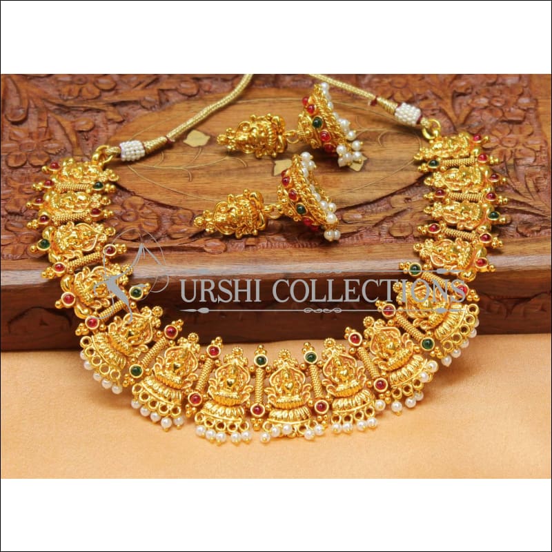 Designer Geru Polish Temple Necklace Set UC-NEW2167 - Necklace Set