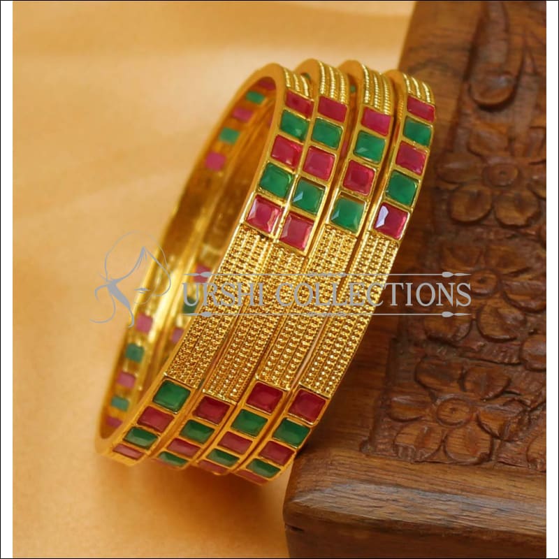 Designer Gold Plated Bangle Set UC-NEW2400 - 2.4 / Multy - Bangles