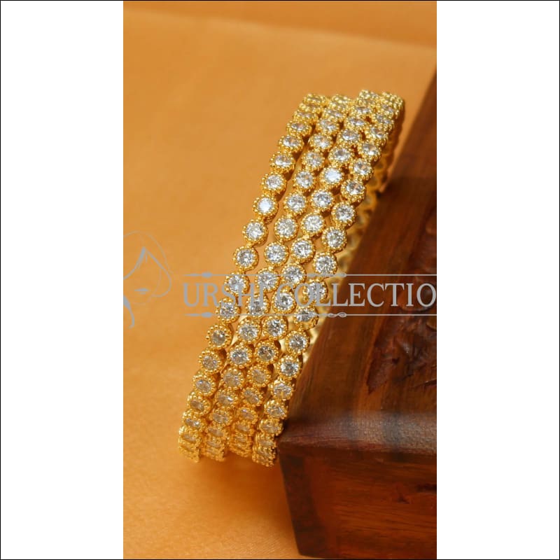 Designer Gold Plated CZ Bangle Set UC-NEW2349 - 2.6 - Bangles