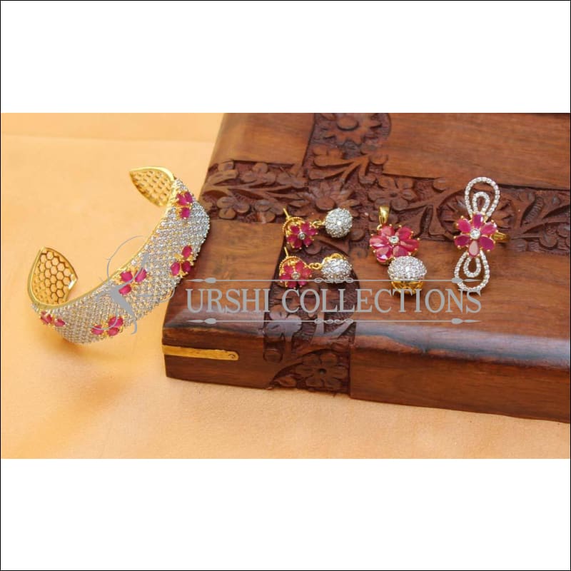 Designer Gold Plated CZ Kada UC-NEW1557 - Bracelets