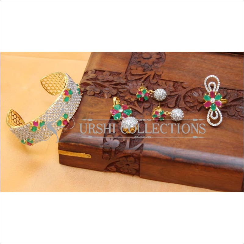 Designer Gold Plated CZ Kada UC-NEW1559 - Bracelets