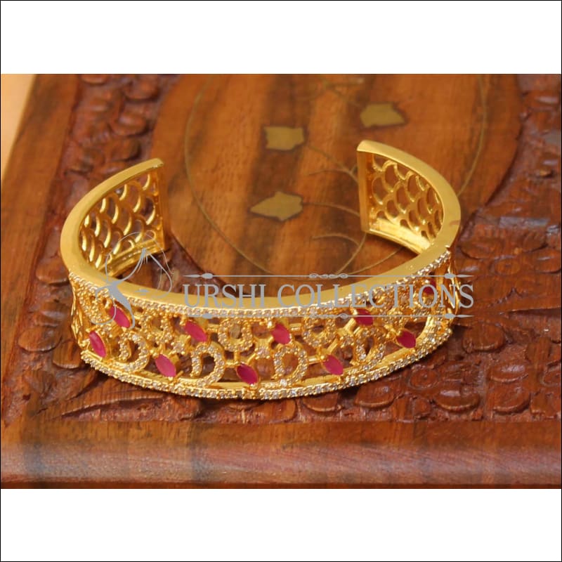 Designer Gold Plated CZ Kada UC-NEW1571 - Bracelets