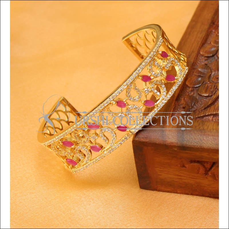 Designer Gold Plated CZ Kada UC-NEW1571 - Bracelets