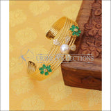 Designer Gold Plated CZ Kada UC-NEW1575 - Green - Bracelets