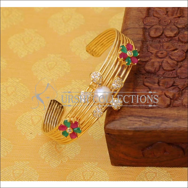 Designer Gold Plated CZ Kada UC-NEW1575 - Multi - Bracelets