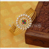 Designer Gold Plated CZ Kada UC-NEW1579 - Red & Green - Bracelets