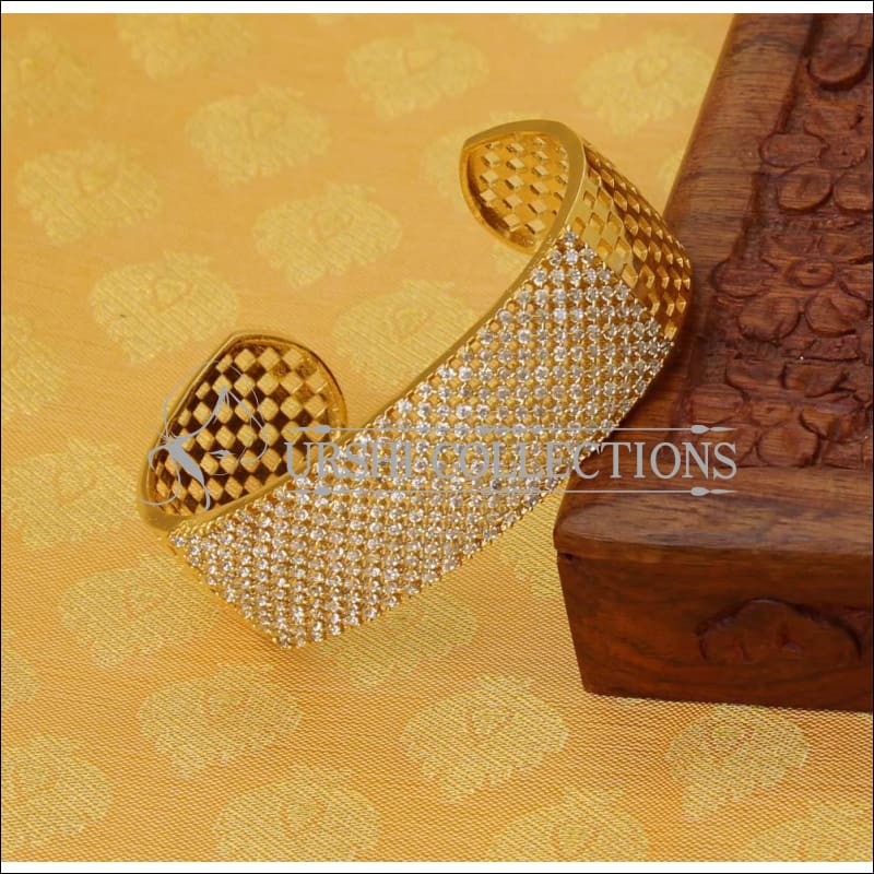 Designer Gold Plated CZ Kada UC-NEW1582 - Bracelets