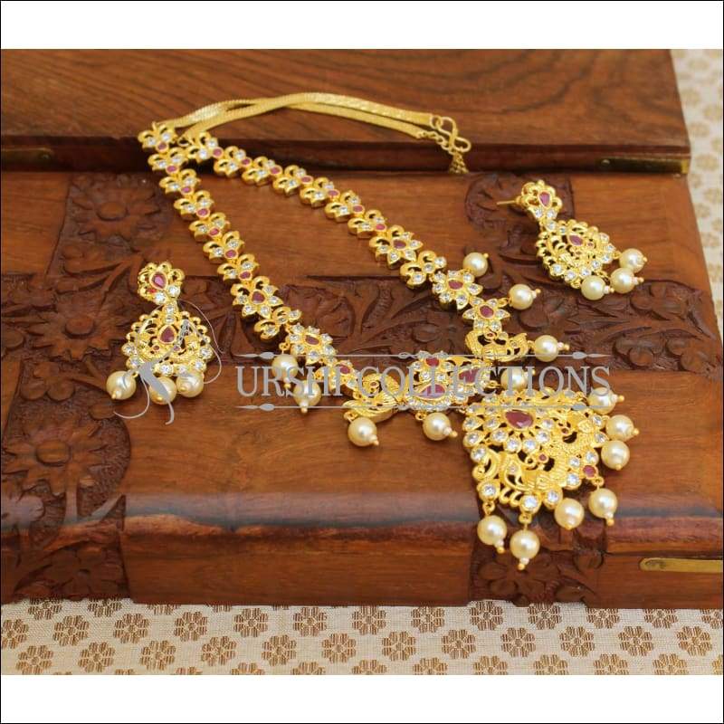 Designer Gold Plated CZ Necklace Set UC-NEW103 - Necklace Set