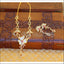 DESIGNER GOLD PLATED CZ NECKLACE SET UTV397