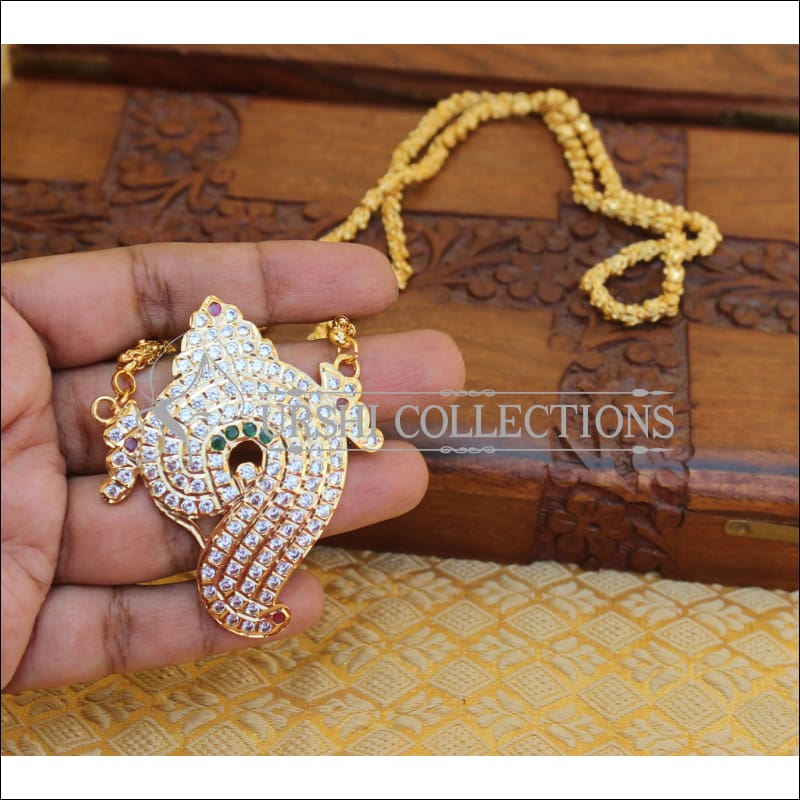 DESIGNER GOLD PLATED CZ NECKLACE UTV861 - Necklace Set