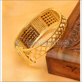 Designer Gold Plated CZ Openable Kada UC-NEW1586 - Bracelets