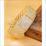 Designer Gold Plated CZ Openable Kada UC-NEW1586 - White - Bracelets