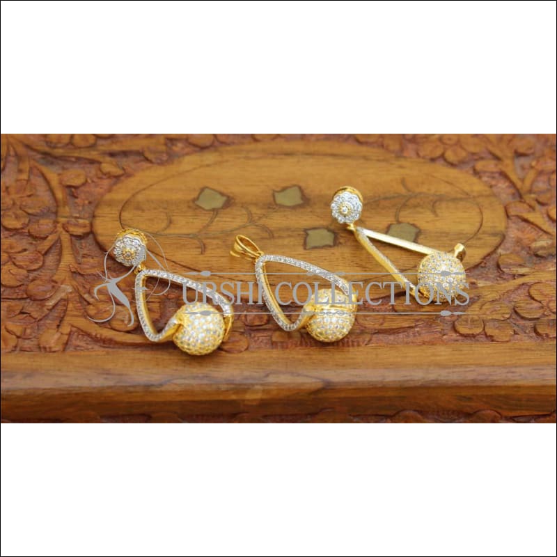 Designer Gold Plated CZ Pendant Set UC-NEW1750 - Pendant Set