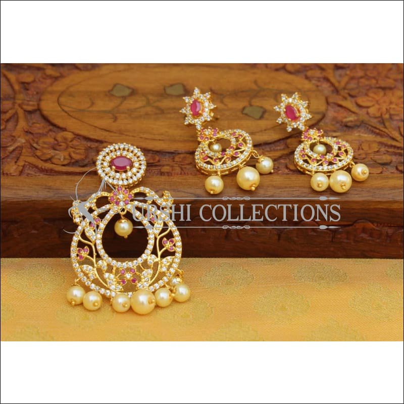 Designer Gold Plated CZ Pendant Set UC-NEW1755 - Pendant Set