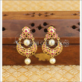 Designer gold plated earrings M355 - RUBY - Earrings