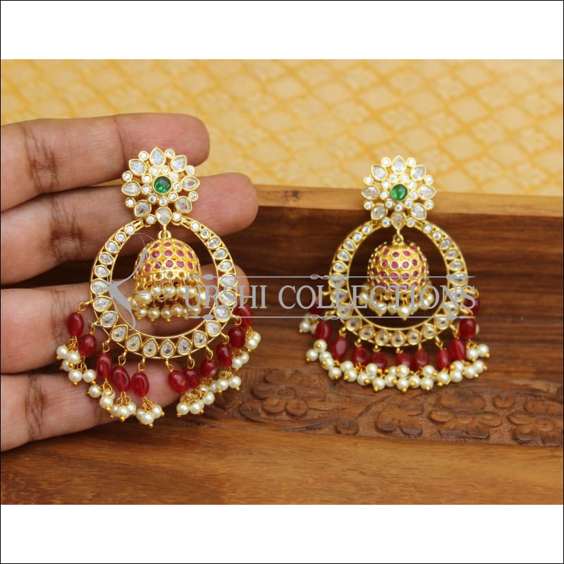 DESIGNER GOLD PLATED EARRINGS UTV532 - Earrings