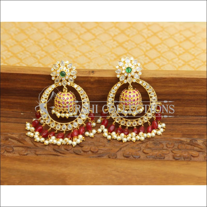 DESIGNER GOLD PLATED EARRINGS UTV532 - Earrings
