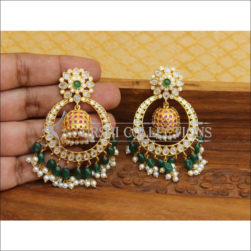 DESIGNER GOLD PLATED EARRINGS UTV533 - Earrings