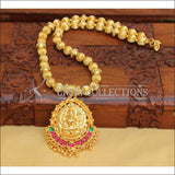 DESIGNER GOLD PLATED HAND MADE TEMPLE NECKLACE UC-NEW2868 - MULTI - Necklace Set