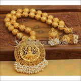 Designer Gold Plated Handmade Lakshmi Necklace Set UC-NEW2793 - Necklace Set