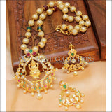 Designer Gold Plated Handmade Lakshmi Necklace Set UC-NEW787 - Multi - Necklace Set