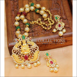 Designer Gold Plated Handmade Lakshmi Necklace Set UC-NEW791 - Multi - Necklace Set