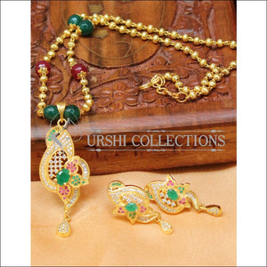 Designer Gold Plated Handmade Necklace Set UC-NEW1008 - Multi - Necklace Set