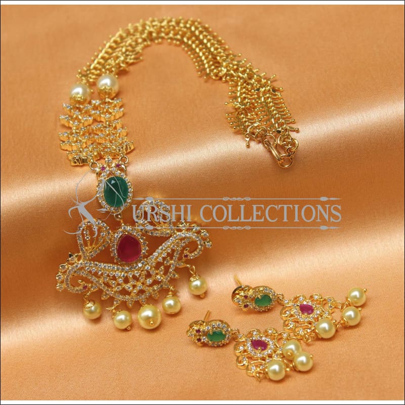 Designer Gold Plated Handmade Necklace Set UC-NEW1022 - Necklace Set