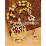 Designer Gold Plated Handmade Necklace Set UC-NEW1030 - Red - Necklace Set